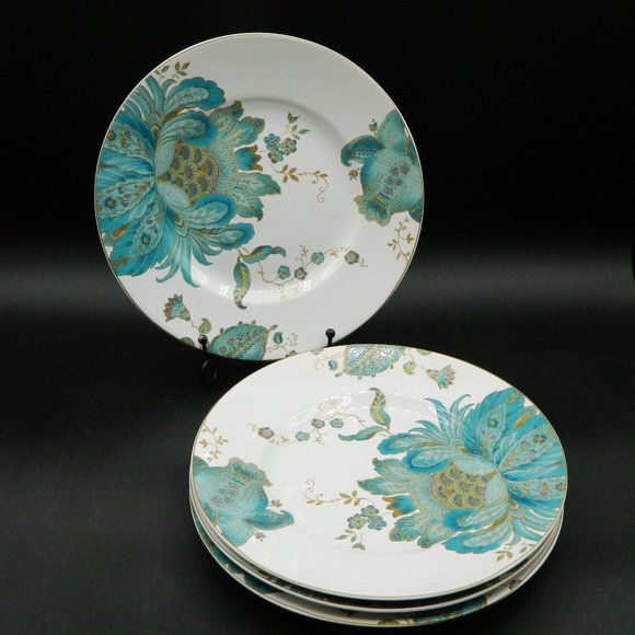 222 Fifth Dining 222 Fifth Eliza Teal Salad Plates Set Of 4 Poshmark